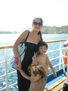 life turning point on Patmos-dina al hidiq zebib on cruise ship with children